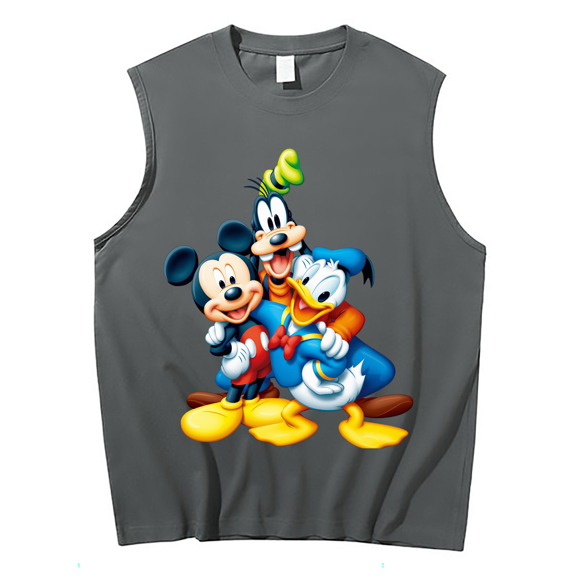 ミッキーマウス Mickey Mouse コットン100％タンクトップ（フロントプリント）